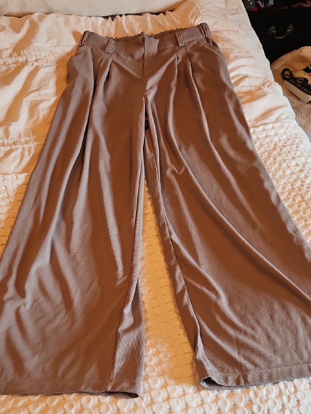 HALARA Wide Leg Pants in Taupe Neutral